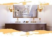 Zlatá armatura do koupelny - nápad pro stylový interiér