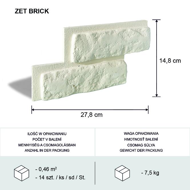 Kámen sádrový Zet brick bal=0,46m2