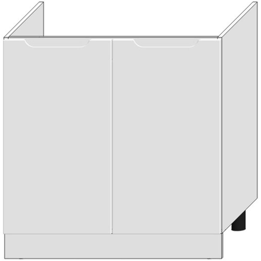 Kuchyňská skříňka Zoya D80zl bílý puntík/bílá
