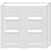 Kuchyňská skříňka Zoya Ws80 bílý puntík/bílá