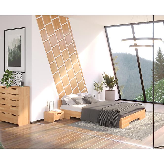 Dřevěná buková postel Skandica Spectrum Nízký 180x200 Přírodní