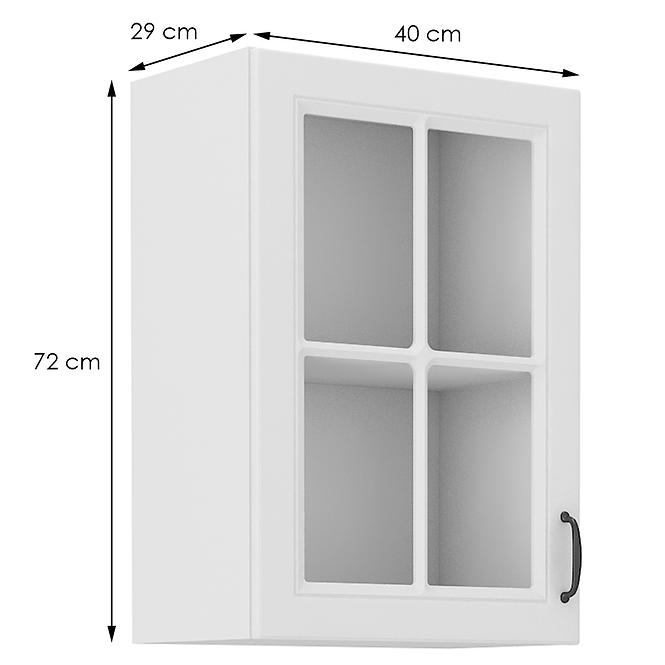 Kuchyňská skříňka STILO bílá mat/bílá 40gs-72 1f