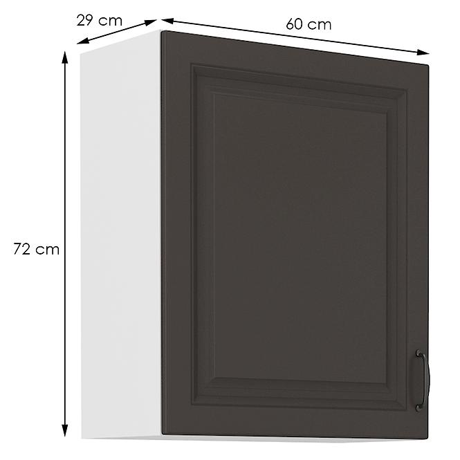 Kuchyňská skříňka STILO grafit mat/bílá 60g-72 1f