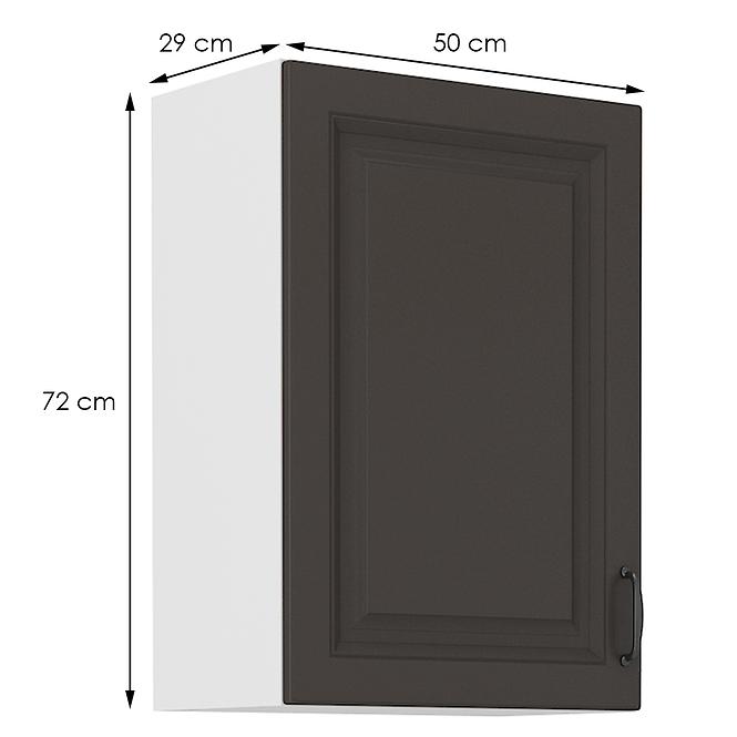 Kuchyňská skříňka STILO grafit mat/bílá 50g-72 1f