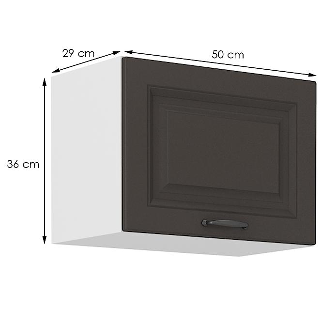 Kuchyňská skříňka STILO grafit mat/bílá 50gu-36 1f