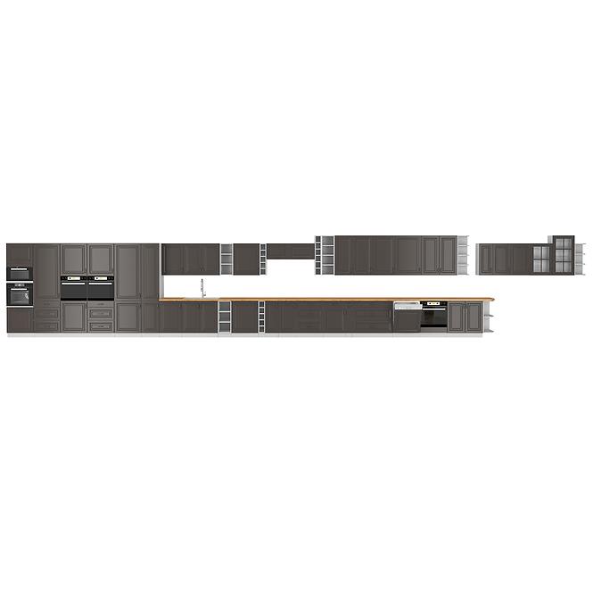 Kuchyňská skříňka STILO grafit mat/bílá 45g-90 1f
