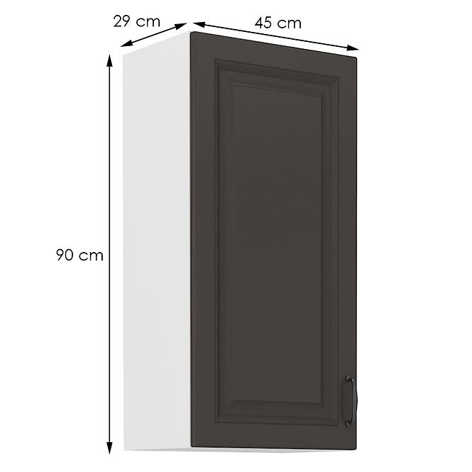 Kuchyňská skříňka STILO grafit mat/bílá 45g-90 1f