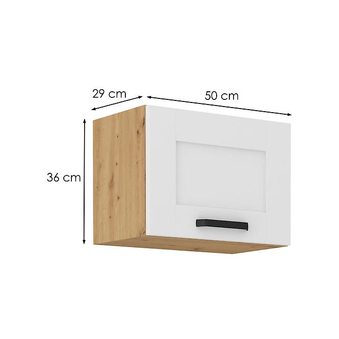 Kuchyňská skříňka LUNA bílá mat/artisan 50gu-36 1f
