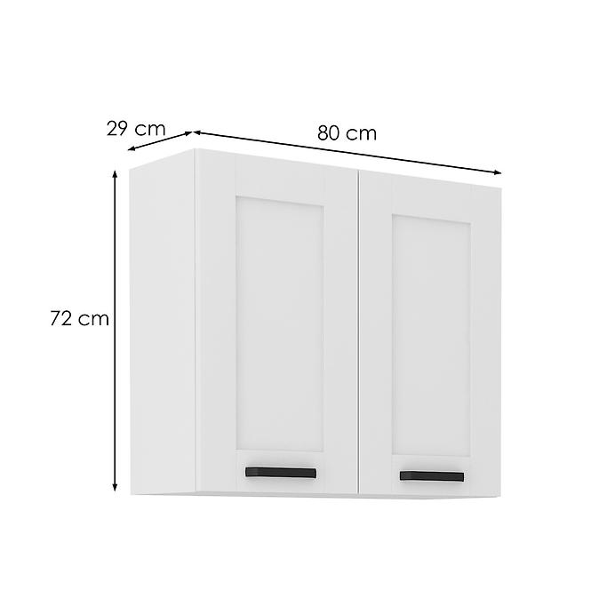Kuchyňská skříňka LUNA bílá mat/bílá 80g-72 2f