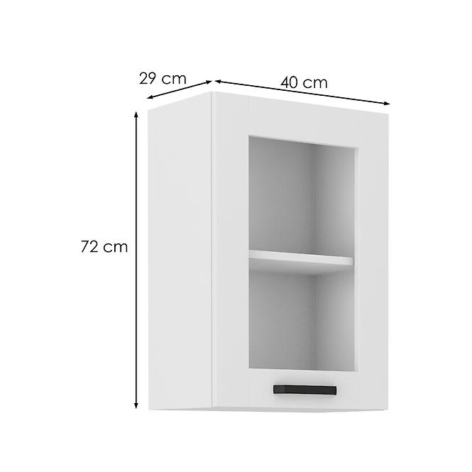 Kuchyňská skříňka LUNA bílá mat/bílá 40gs-72 1f