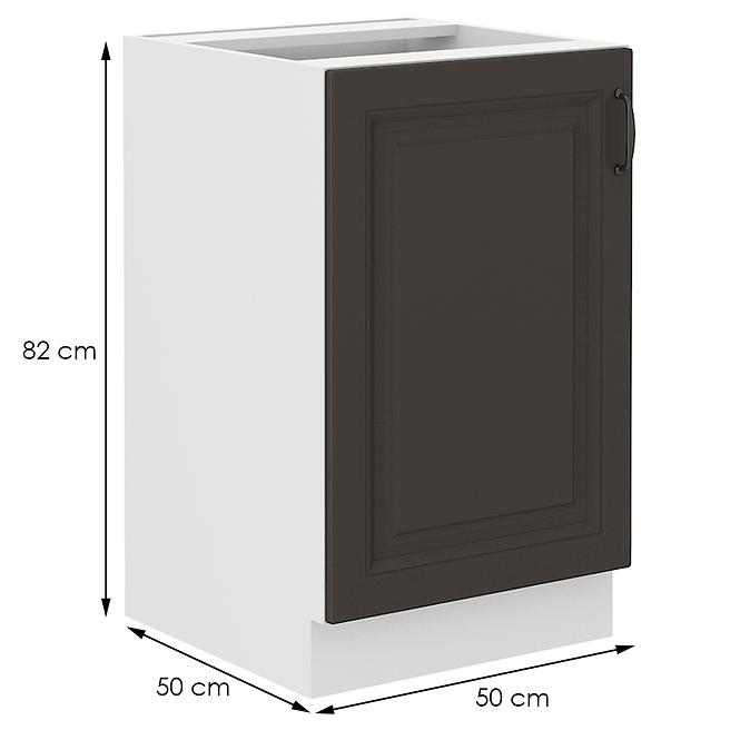 Kuchyňská skříňka STILO grafit mat/bílá 50zl 1f bb
