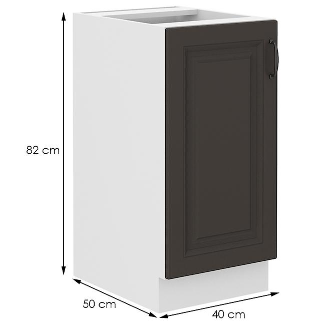 Kuchyňská skříňka STILO grafit mat/bílá 40d 1f bb