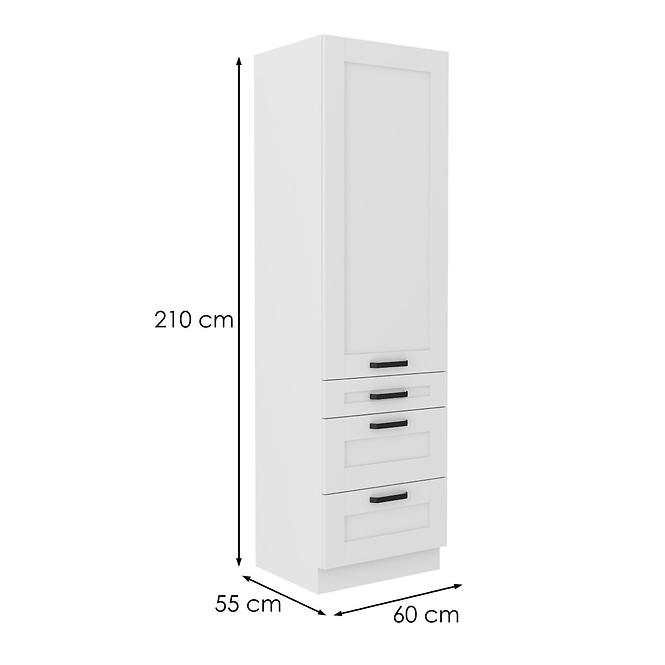 Kuchyňská skříňka LUNA bílá mat/bílá 60dks-210 3s 1f