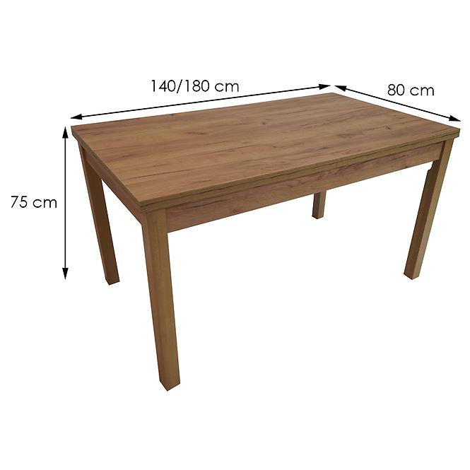 Stůl ST874 140x80+40 dub wotan