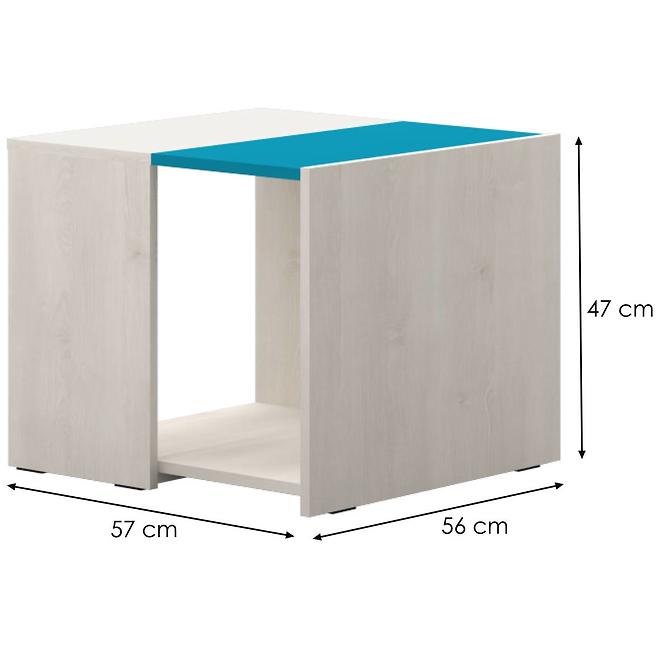 Konferenční stolek JOY-KLS polar pine/mango/lime/torquise