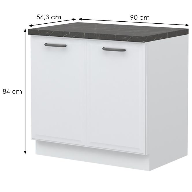 Kuchyňská skříňka Evia r-90-2k/4 pearl grey matná