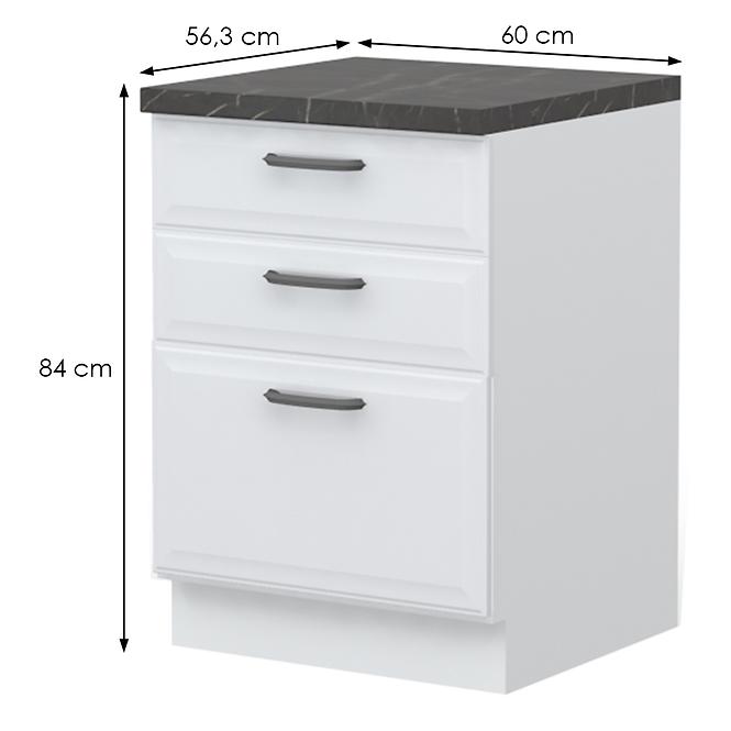 Kuchyňská skříňka Evia r-60-3f/4 3s standard pearl grey matná