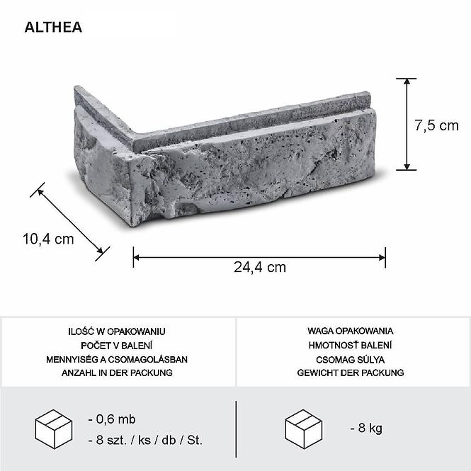 Rohový kámen Brick Althea gray bal=0,6 bm