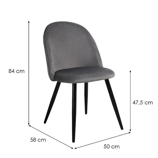 Židle Rill 80107b-v8 šedá/černá