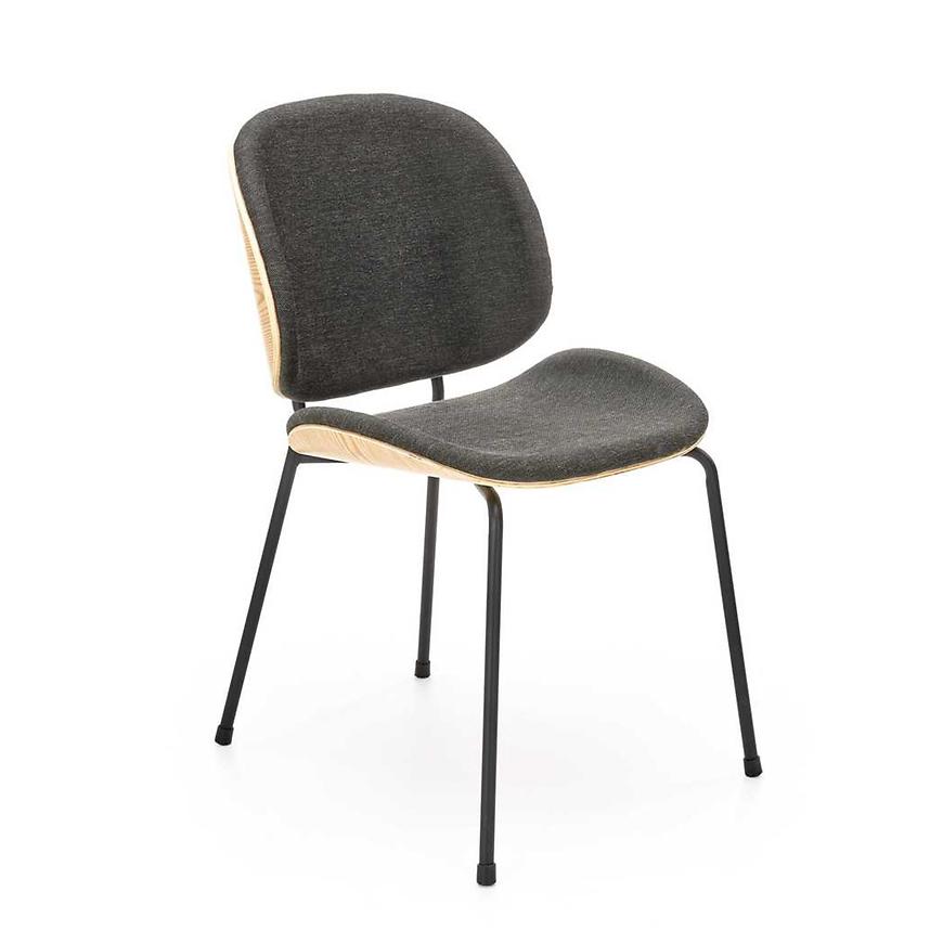 Židle K467 látka/překližka/kov dub/tmavě šedá