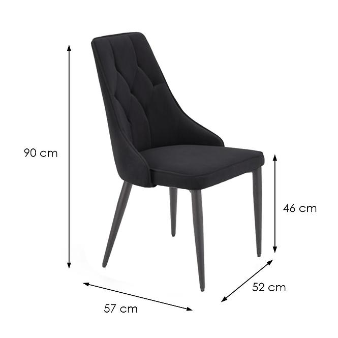 Židle W133 černá nohy černé