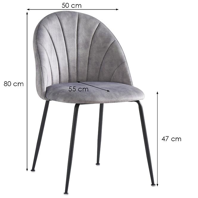 Židle Elle TC-2074 šedá