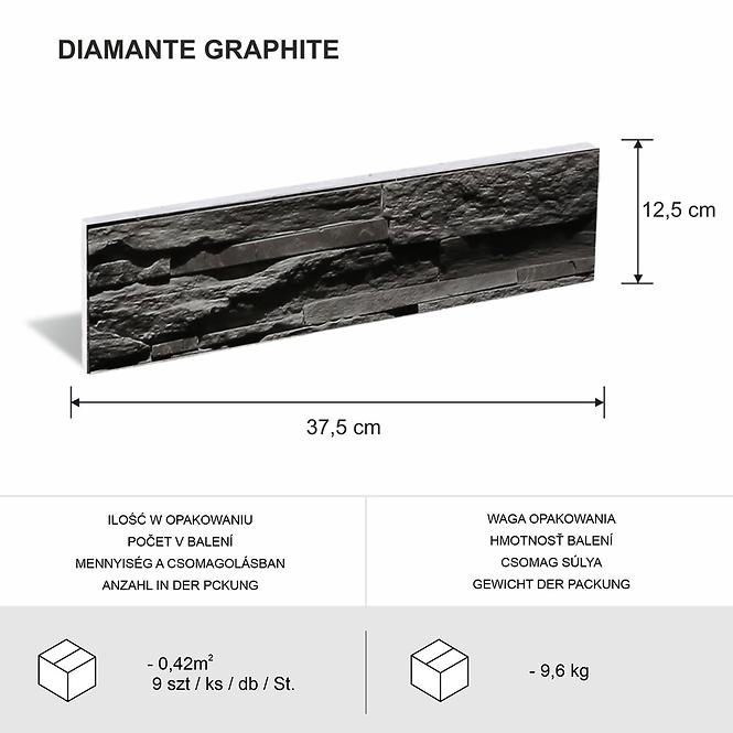 Kámen Diamante Graphite bal=0,42 m2