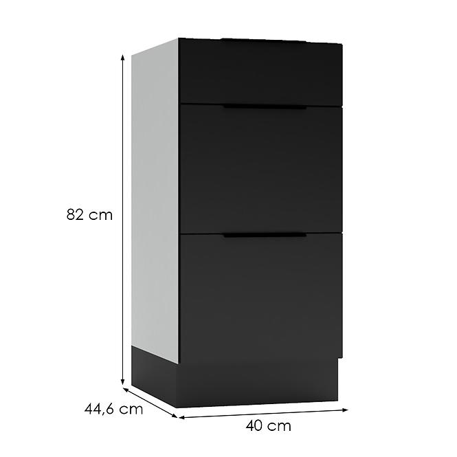 Kuchyňská skříňka Mina D40 S/3 černá