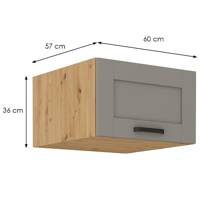 Kuchyňská skříňka Luna claygrey/artisan 60 Nagu-36 1F