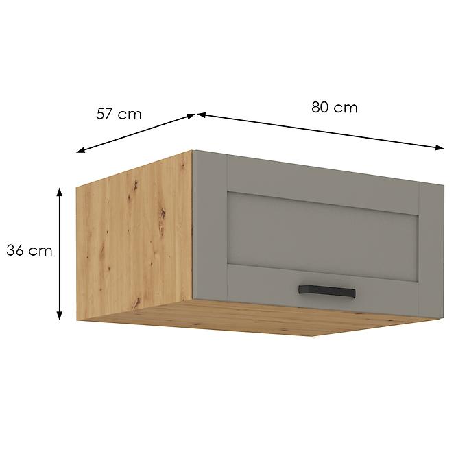 Kuchyňská skříňka Luna claygrey/artisan 80 Nagu-36 1F