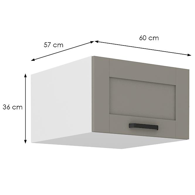 Kuchyňská skříňka Luna claygrey/bílý 60 Nagu-36 1F