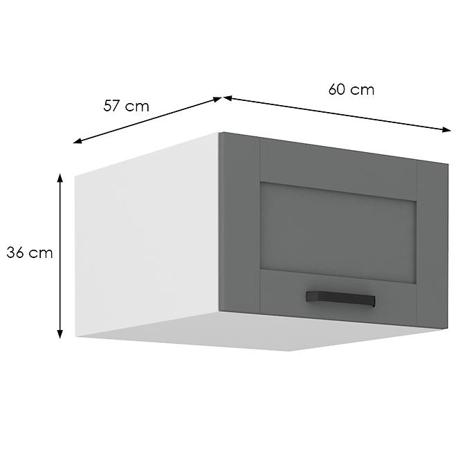 Kuchyňská skříňka Luna dustgrey/bílý 60 Nagu-36 1F