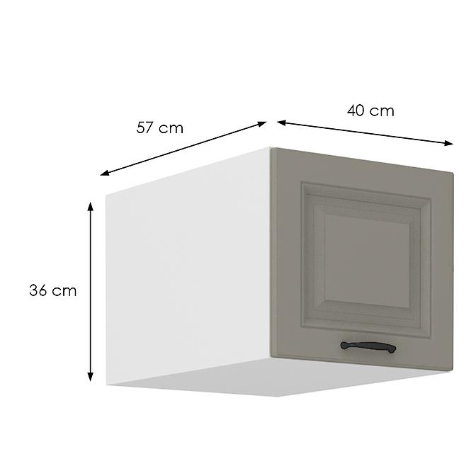 Kuchyňská skříňka Stilo claygrey/bílý 40 Nagu-36 1F