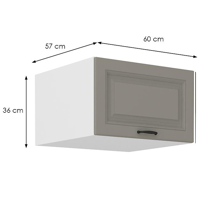 Kuchyňská skříňka Stilo claygrey/bílý 60 Nagu-36 1F
