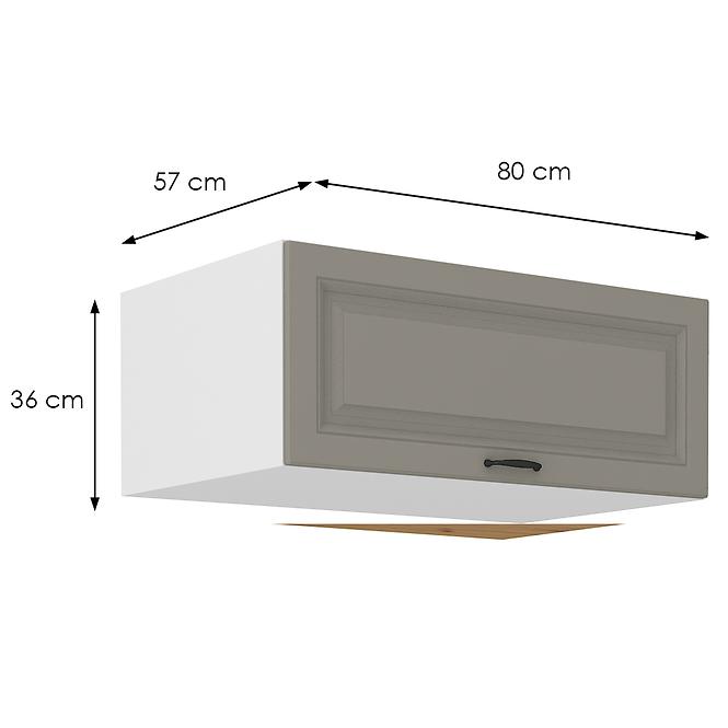 Kuchyňská skříňka Stilo claygrey/bílý 80 Nagu-36 1F