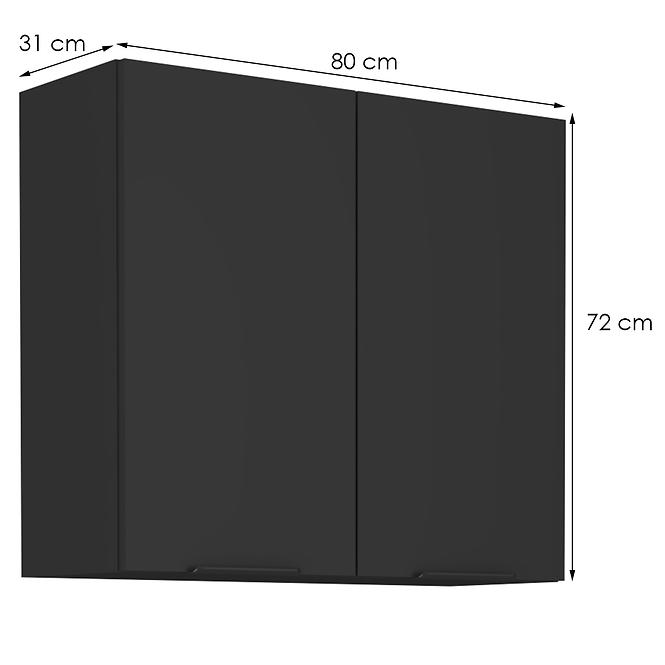 Kuchyňská skříňka Siena černý mat 80g-72 2f