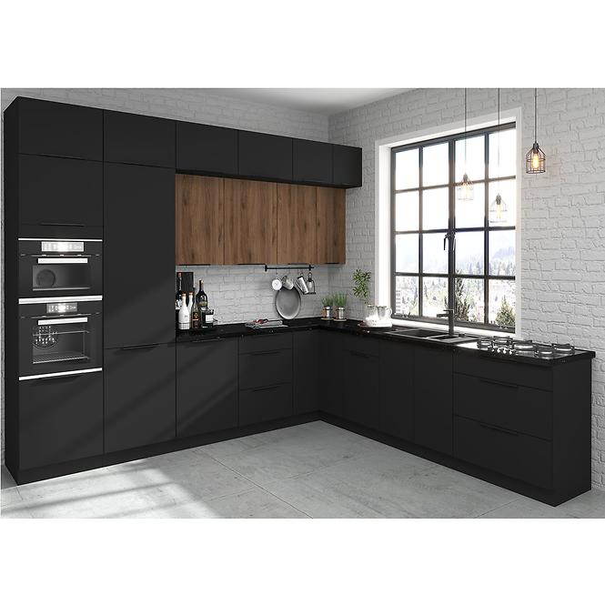 Kuchyňská skříňka Siena černý mat 80g-90 2f
