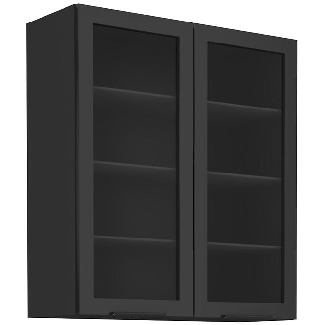 Kuchyňská skříňka Siena černý mat 80gs-90 2f