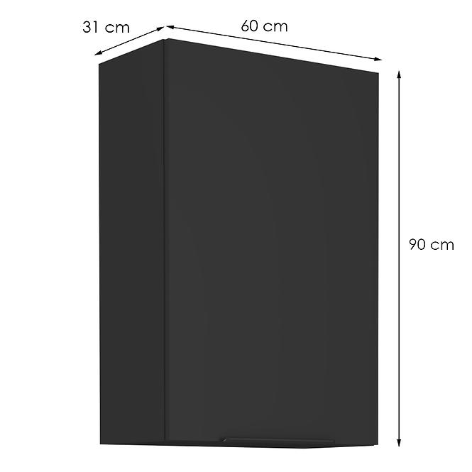 Kuchyňská skříňka Siena černý mat 60g-90 1f