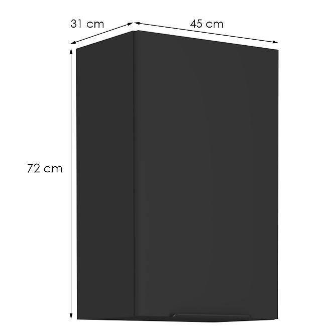 Kuchyňská skříňka Siena černý mat 45g-72 1f