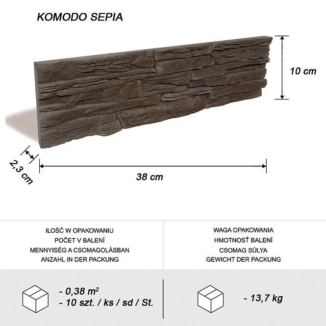 Kámen betonový Komodo Sepia bal=0,38 m2