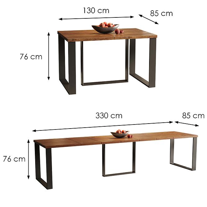 Stůl Borys Max 330 dub stirling