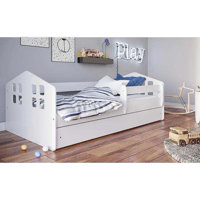 Dětská postel Kacper+Sz bílá 80x160