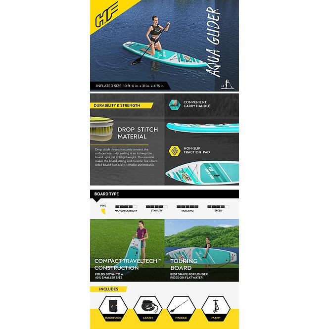 Nafukovací paddleboard Aqua Glider Set Hydro-Force 65347