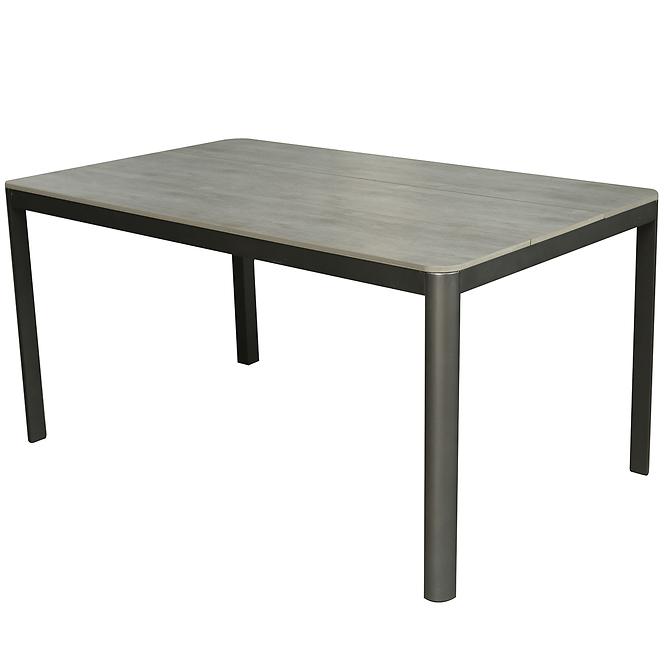 Zahradní stůl hliník/pollywood 180 x 100 x 74 cm šedý
