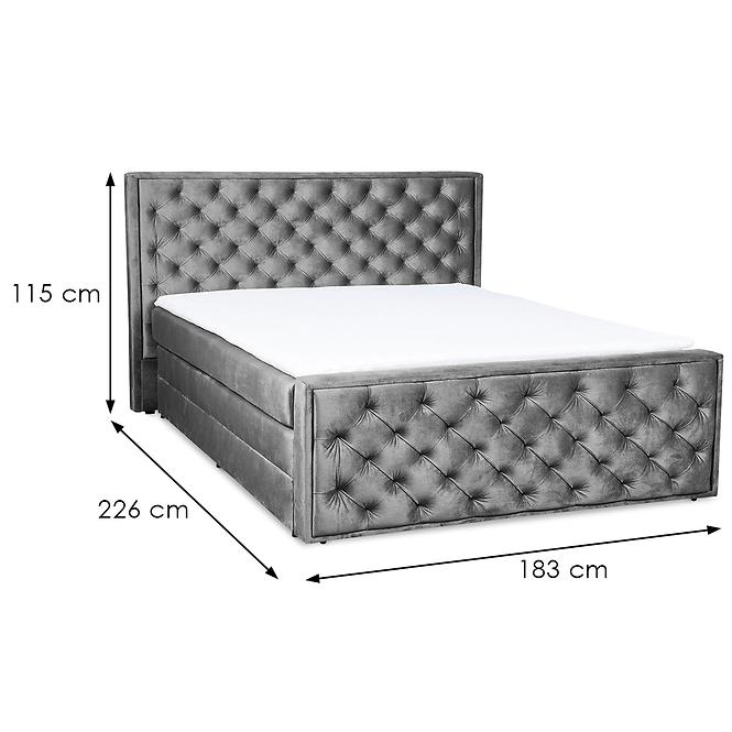 Kontinentální postel Suzy 160x200 s topperem Monolith 85