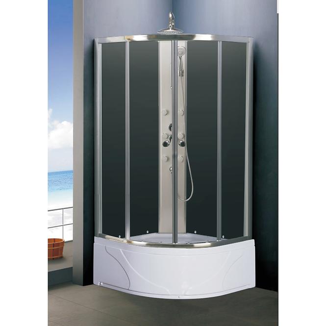 Sprchový box s hydromasáží k-392b vys.van 4-díly 90x90