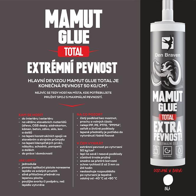 Montážní lepidlo Den Braven Mamut Glue Total 290 ml bílé