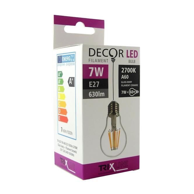 LED žárovka Filament 7 W E27 A 60 2700K