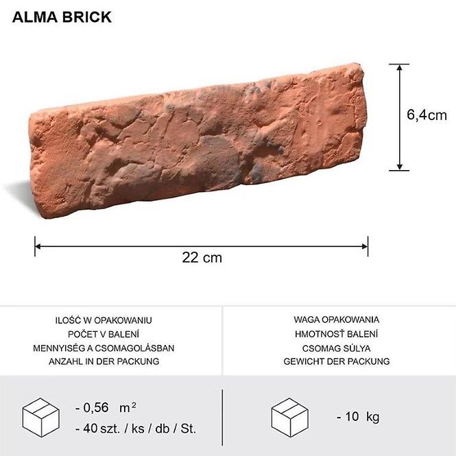 Kámen Alma Brick BAL=0,56 M2